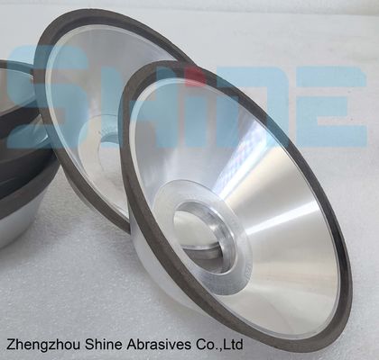 11V9 شكل وعاء الراتنج رابطة الماس / CBN عجلة طحن الفولاذ المقاوم للصدأ