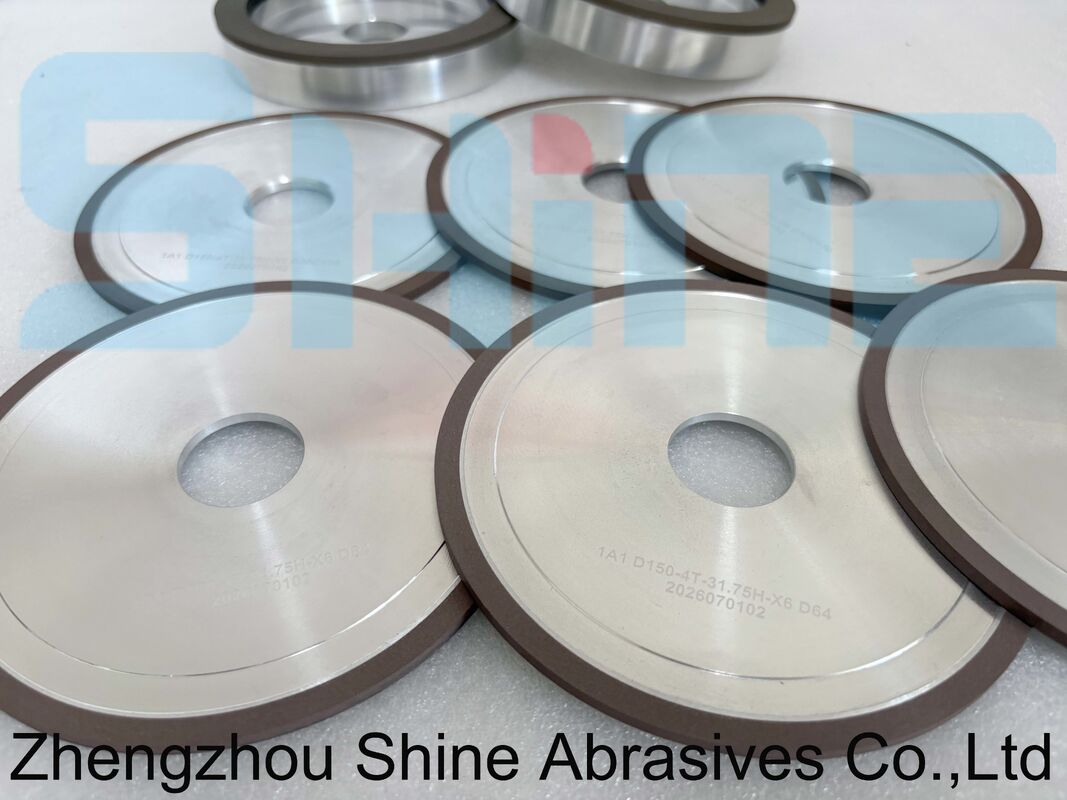 CBN Sharpening Wheel Superior Thermal Stability HSS Grinding 6A2 Metal Bond 150mm Low Grinding Burn